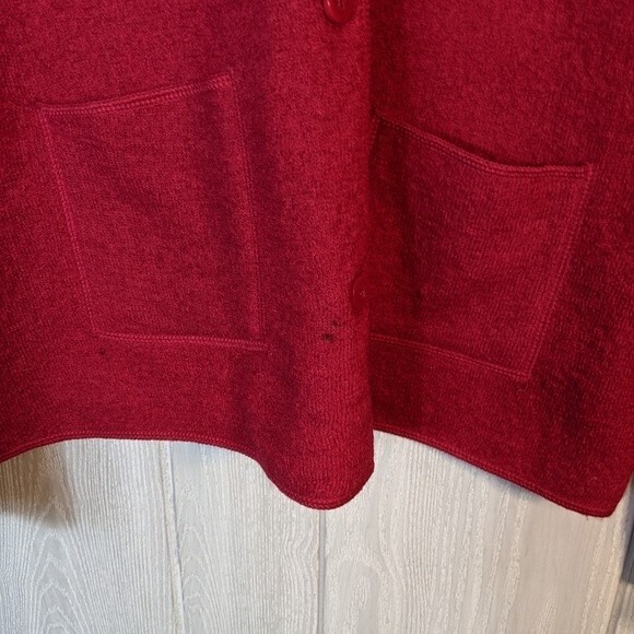 Good Clothes Red Cardigan Sweater Pockets EUC SZ M - Picture 4 of 6